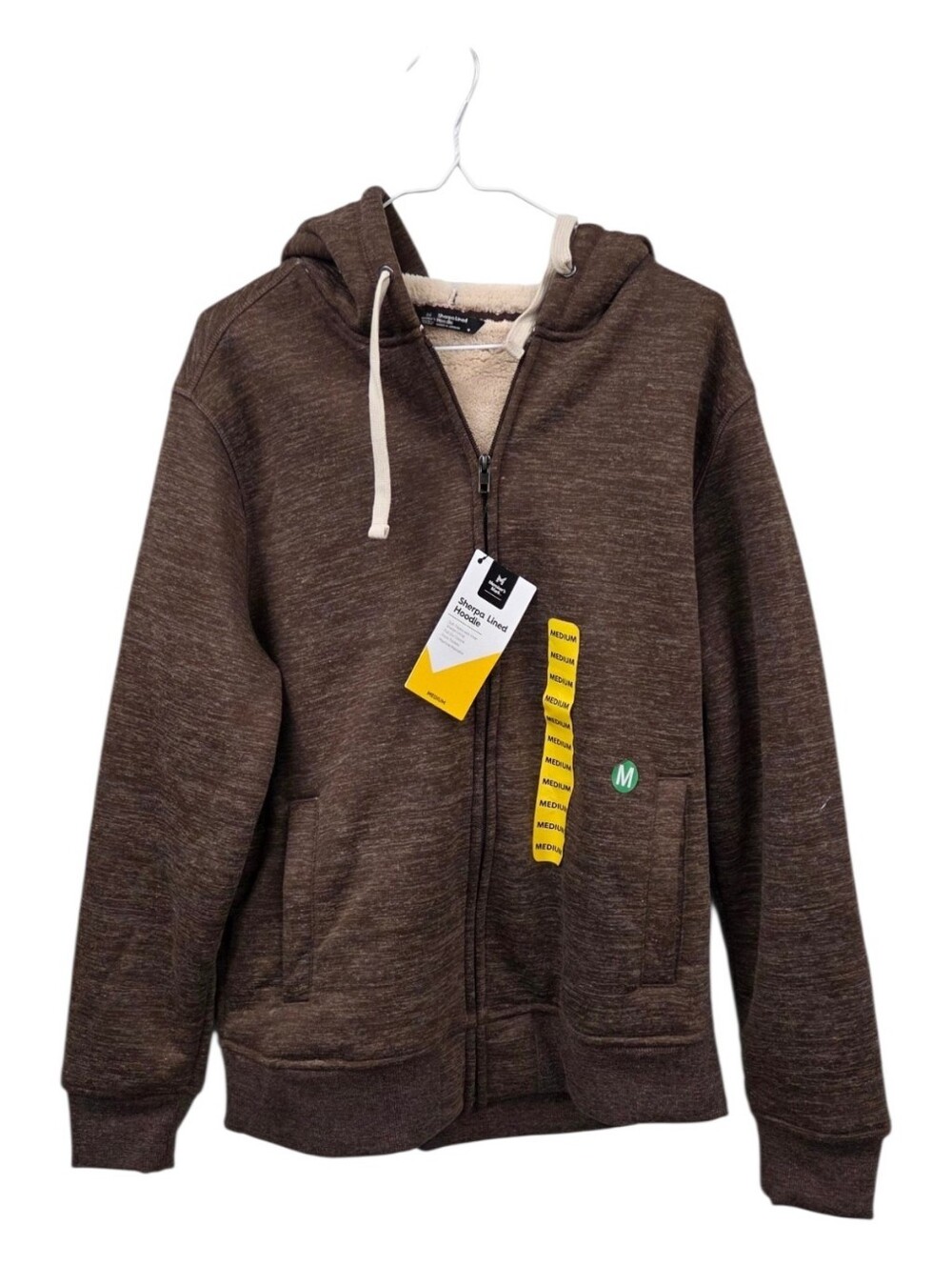 Members Mark Sherpa Lined Zip Up Winter Hoodie NwT Medium